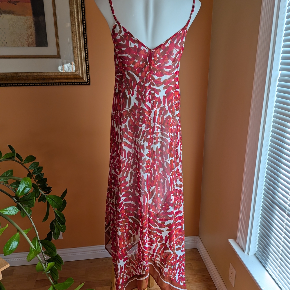 Taylor Dress Asymmetrical Hem Maxi Dress Size 8 Bright Color - Picture 5 of 14